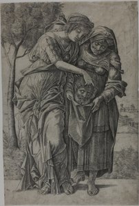 Holofernes Başkanı ile Judith by Girolamo Mocetto