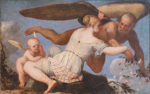 Kaçan zamanın alegorisi, c. 1755-1759 (tuval üzerine yağlı boya) by Girolamo Pellegrini