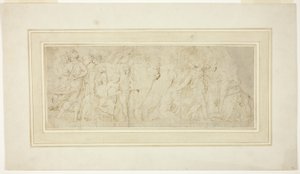 Figürler ve Öküz Alayı by Girolamo da Carpi