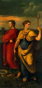 Aziz Lucia ve Aziz Agatha tarafından Girolamo da Carpi (1501-1556 dolaylarında)