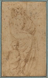 iki figür by Girolamo da Carpi