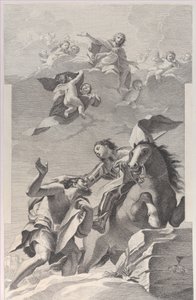 Aziz Martin, at sırtında pelerinini bir dilenciye verirken..., 1760-1800.