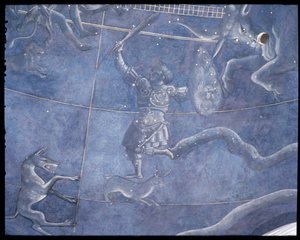 4 Temmuz 1442 gecesi, yıldızların arasından geçen Güneş Yolu, Orion ve Toros