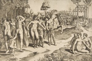 Alexander ve Roxana, 1531-76. by Giulio Bonasone