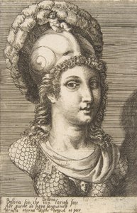 Bellona büstü, yak. 1531-76. by Giulio Bonasone