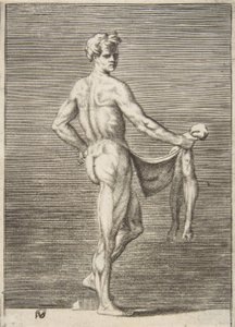 Yüzü yüzüülmüş adam, 1531-76. by Giulio Bonasone
