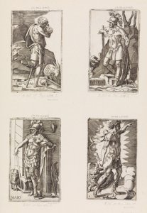 Jüpiter, Gezegenlerden, levha 2, 1530-70. by Giulio Bonasone