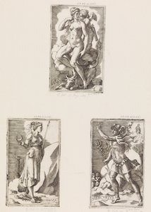 Merkür, Gezegenlerden, levha 6, 1530-70. by Giulio Bonasone