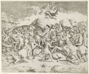 Milvian Köprüsü Savaşı by Giulio Bonasone