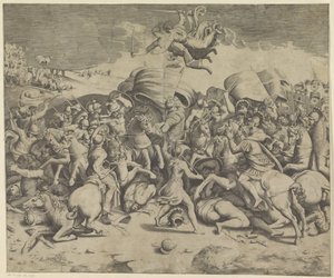 Milvian Köprüsü Savaşı by Giulio Bonasone