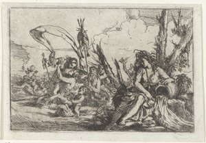 su Su sürahisi ve tritonlu Naiade Dört Element (dizi adı) by Giulio Carpioni (I)