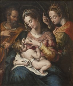 La Sainte Famille et Sainte Catherine - Saint Catherine ile Kutsal Aile, Procaccini, Giulio Cesare (1574-1625). Tuval üzerine yağlıboya. Boyut: 77x67cm. Ulusal Müze Stockholm by Giulio Cesare Procaccini