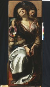 iki melek ile Aziz Cecilia by Giulio Cesare Procaccini