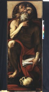 Bir melek ile Aziz Jerome by Giulio Cesare Procaccini
