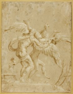 Daedalus ve İkarus by Giulio Romano