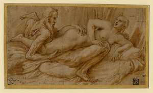 Romano için Erotik Sahne, Giulio (1499-1546), 1524