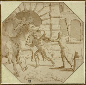 Herkül Deviren Kral Diomedes by Giulio Romano