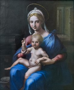 Çocuklu Madonna by Giulio Romano