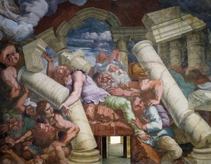Asi devler binanın çökmesiyle devrildi by Giulio Romano