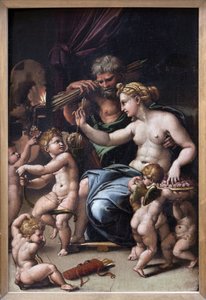 Venüs ve Vulkan (tuval üzerine yağlı boya) by Giulio Romano