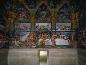 Düğün ziyafeti veya tanrıların Ziyafeti, fresk Giulio Romano (1499-1546), Aşk Tanrısı ve Ruh Odası