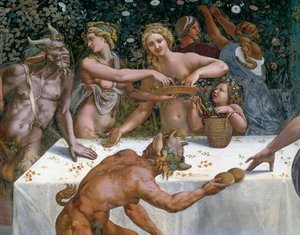 Düğün ziyafeti veya tanrıların Ziyafeti, fresk Giulio Romano (1499-1546), Aşk Tanrısı ve Ruh Odası