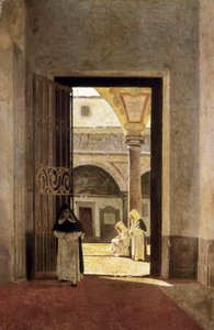 Bir Dominik manastırının giriş holü. Giuseppe Abbati