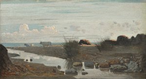 Öküzlerin otladığı lagün, c.1862-63 (panel üzerine yağlıboya)