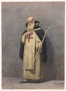 Ayakta Yaşlı Bir Rahip by Giuseppe Aureli