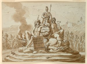 Şair Maria Maddalena Morelli için Kabir Anıtı by Giuseppe Barberi