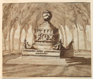 Şair Pietro Chiari için Kabir Anıtı by Giuseppe Barberi