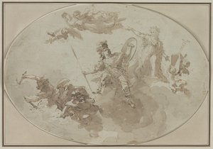 Tavan Çalışması: Barış ve Savaş Alegorisi by Giuseppe Bernardino Bison