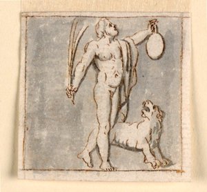 Panter ile Dionysos by Giuseppe Bernardino Bison