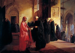 Dante (1265-1321) ve Fra Ilario arasındaki buluşma