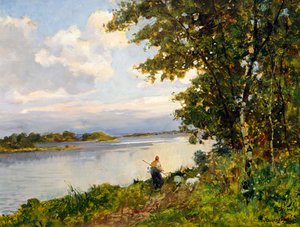 Akşam dönüş (panelde yağ) by Giuseppe Buscaglione