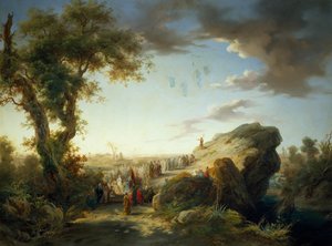 İtalya, Aglie Ducal Kalesi, Vaftizci Yahya Vaazı, Giuseppe Camino (1818-1890), tuval üzerine yağlı boya by Giuseppe Camino