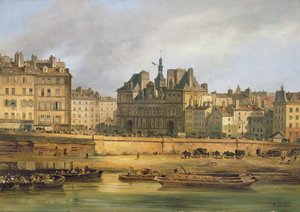 Hotel de Ville ve set, Paris, 1828
