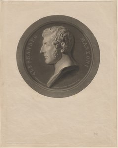 Alessandro Manzoni by Giuseppe Cornienti, after Gaetano Monti