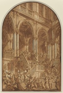 İsa Bir Saraydan Esir Getirdi by Giuseppe Galli Bibiena