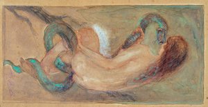 Eve Suluboya Giuseppe Giglioli (1881-1930) Dim 11x23 cm Genler, Modern Sanat Galerisi, inv 0163 by Giuseppe Giglioli
