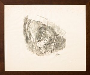Sağım (litografi) by Giuseppe Graziosi