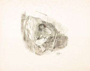 Sağım (litografi) by Giuseppe Graziosi