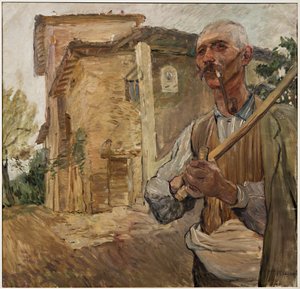 Borulu adam (tuval üzerine yağlı boya) by Giuseppe Graziosi