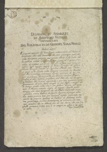 Sırayla önsöz ile başlık baskısı Süsler (seri başlığı) Agostino Mitelli