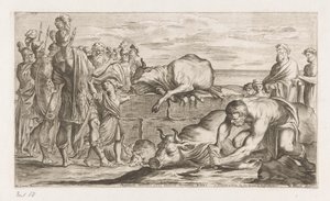 (nesne üzerindeki başlık) Omzwervingen van Aeneas (dizi başlığı) L'Enea Vagante pitture dei Caracci by Giuseppe Maria Mitelli