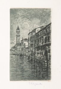 Venedik (beyaz kağıt üzerine gravür ve aquatint)