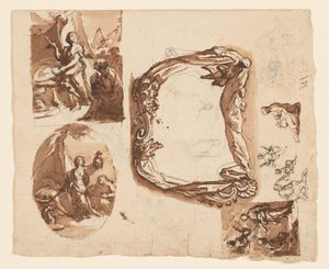 Judith ve Holofernes ve Diğer Çalışmalar (rekto); Diana ve Endymion (ters) by Giuseppe Nicola Nasini