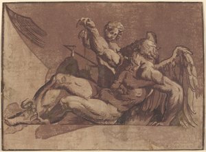 Satürn by Giuseppe Nicolo Vicentino, after Giovanni Antonio Pordenone