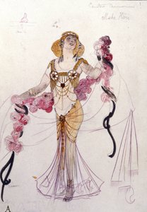 Giuseppe Palanti (1881-1946) tarafından 1912 yılında “Bacchus (Bacchus) ve Gambrinus” topu için tasarlanan Mata Hari kostümü. Milano
