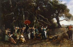 Vaaz, Giuseppe Palizzi (1812-1888) tarafından kesintiye uğradı, tuval üzerine yağlı boya